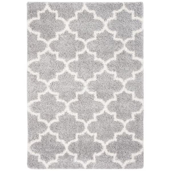 4 x 6 ft. Fontana Shag Rectangle Rug Grey & Cream, Safavieh, Mfr#: FNT818G-4